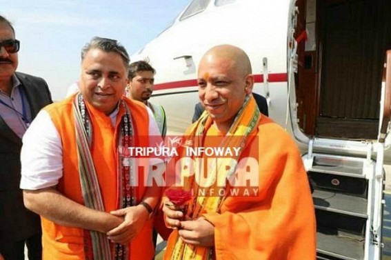 Yogi arrives in Communist ruled Tripura